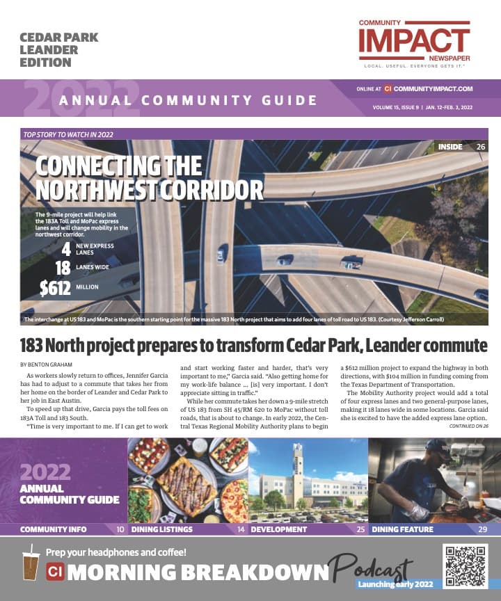 Cedar Park cover — January 2022