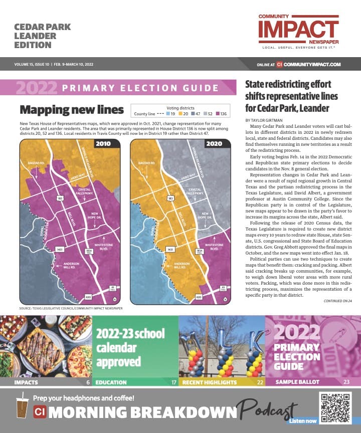 Cedar Park cover — February 2022