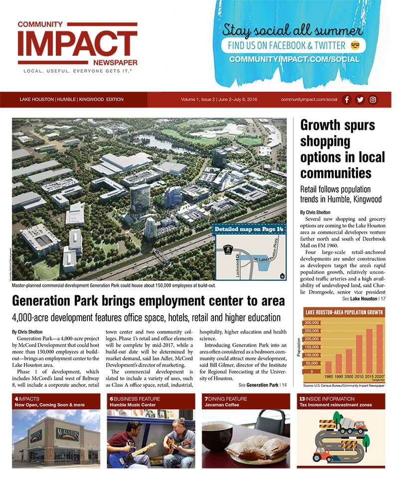 Lake Houston - Humble - Kingwood cover — June 2016