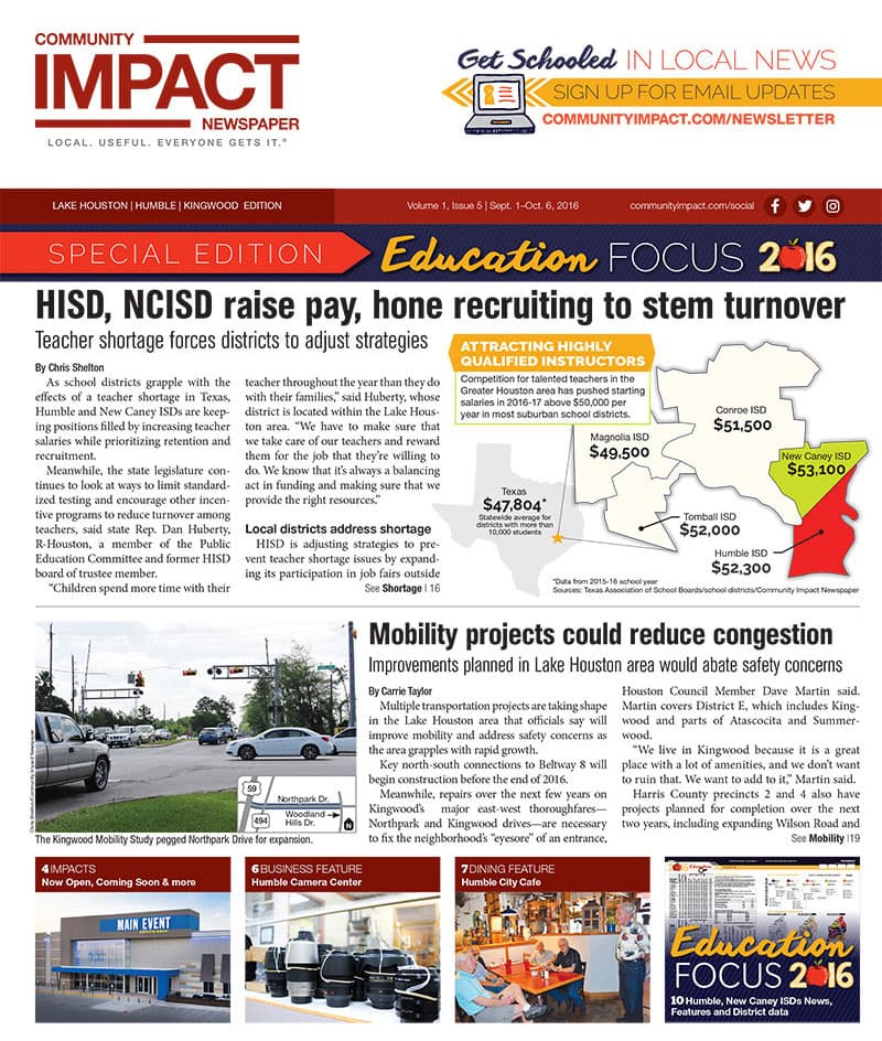 Lake Houston - Humble - Kingwood cover — September 2016
