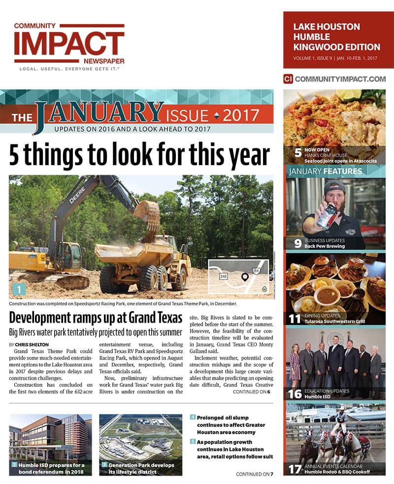 Lake Houston - Humble - Kingwood cover — January 2017