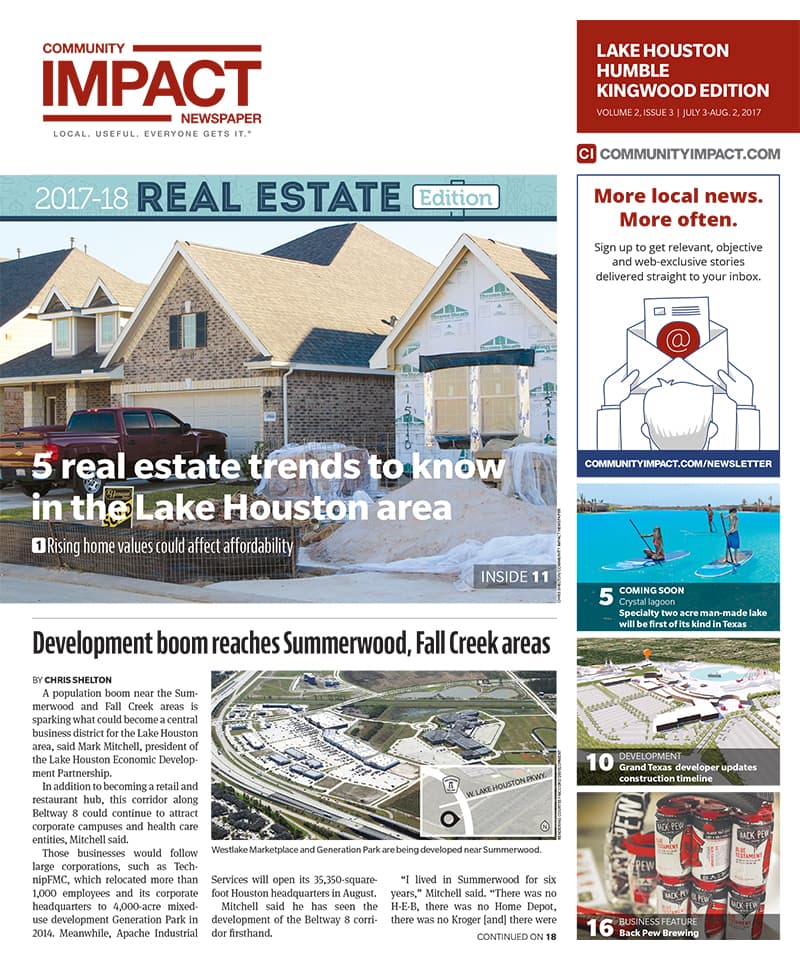 Lake Houston - Humble - Kingwood cover — July 2017