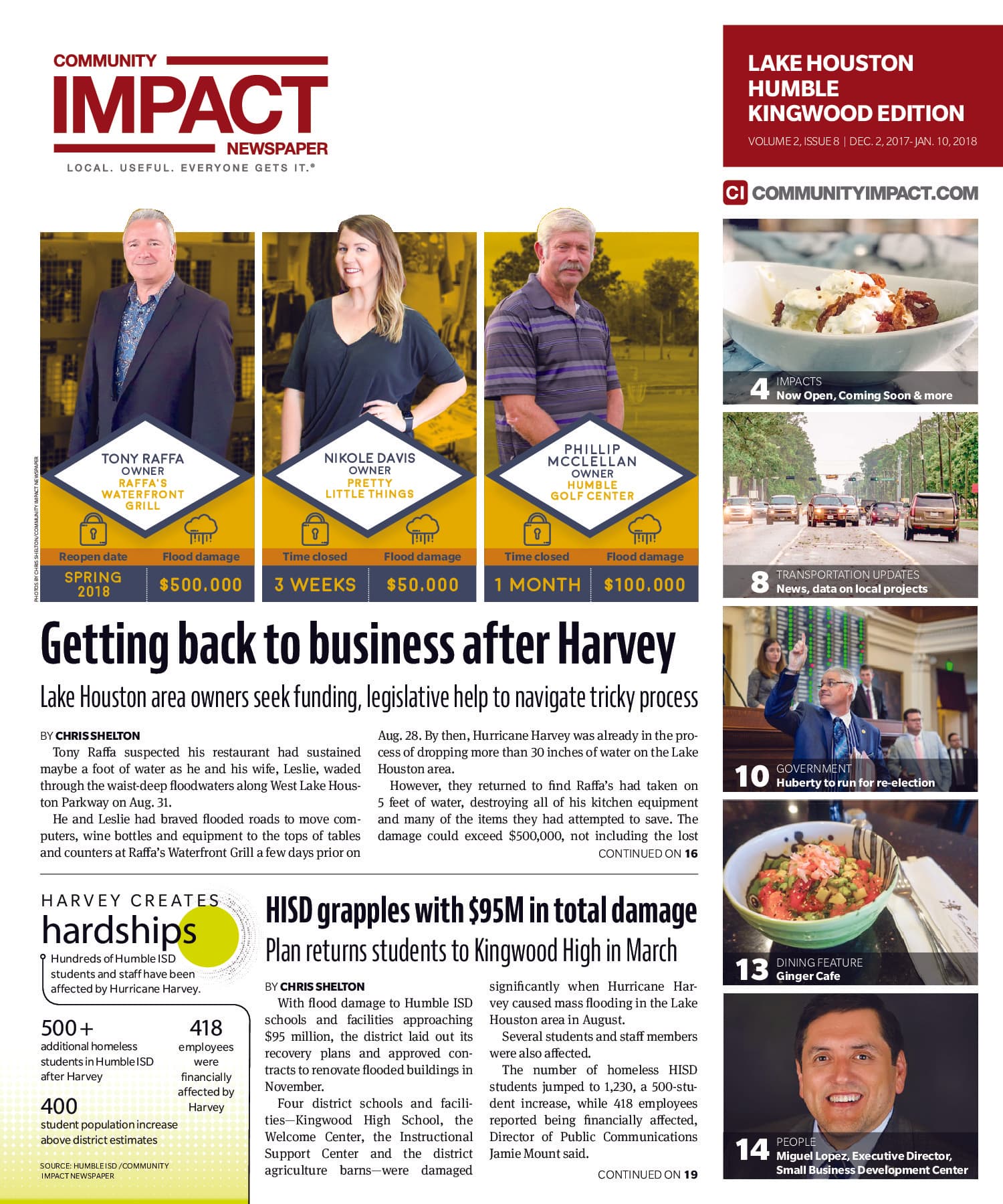 Lake Houston - Humble - Kingwood cover — December 2017