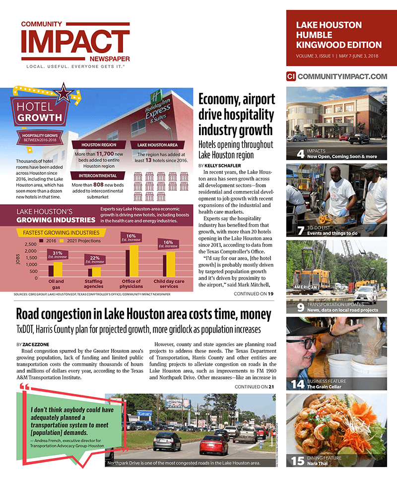 Lake Houston - Humble - Kingwood cover — May 2018