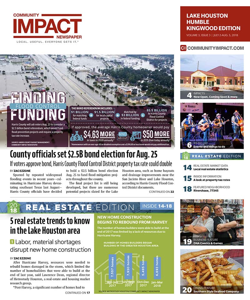 Lake Houston - Humble - Kingwood cover — July 2018