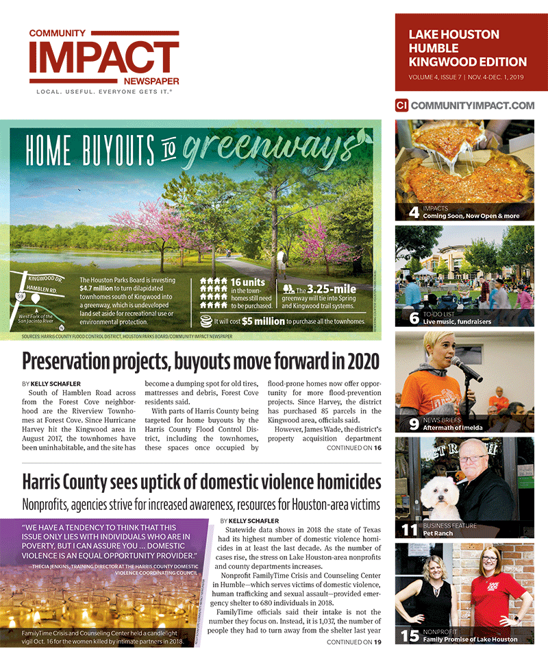 Lake Houston - Humble - Kingwood cover — November 2019