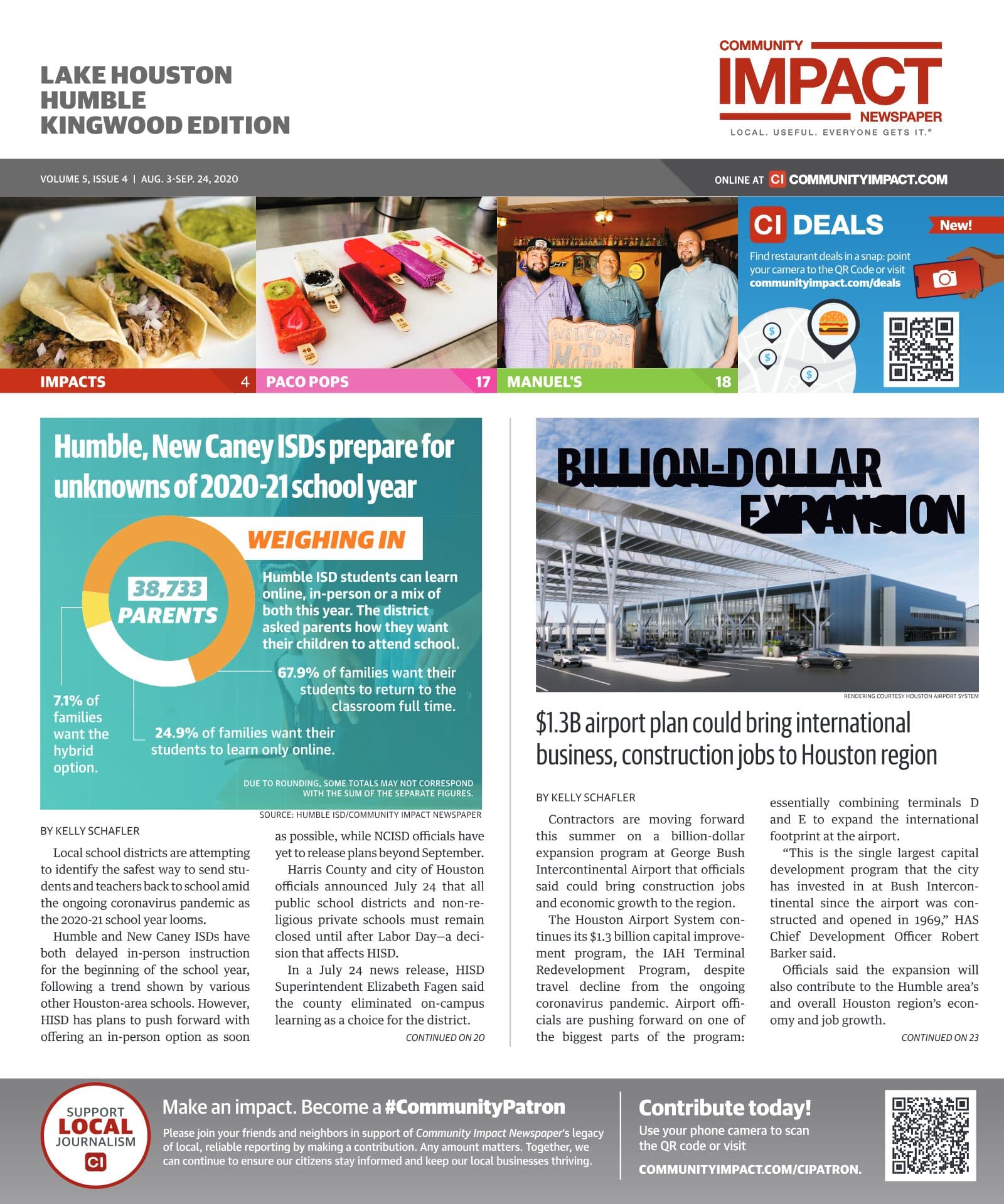 Lake Houston - Humble - Kingwood cover — August 2020