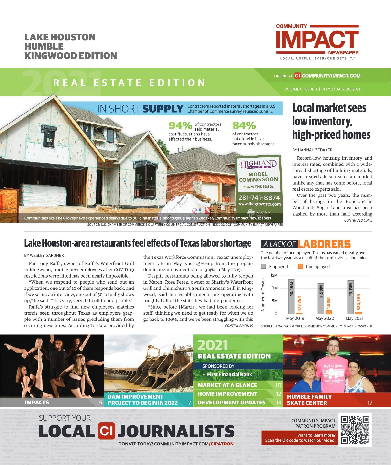Lake Houston - Humble - Kingwood cover — July 2021