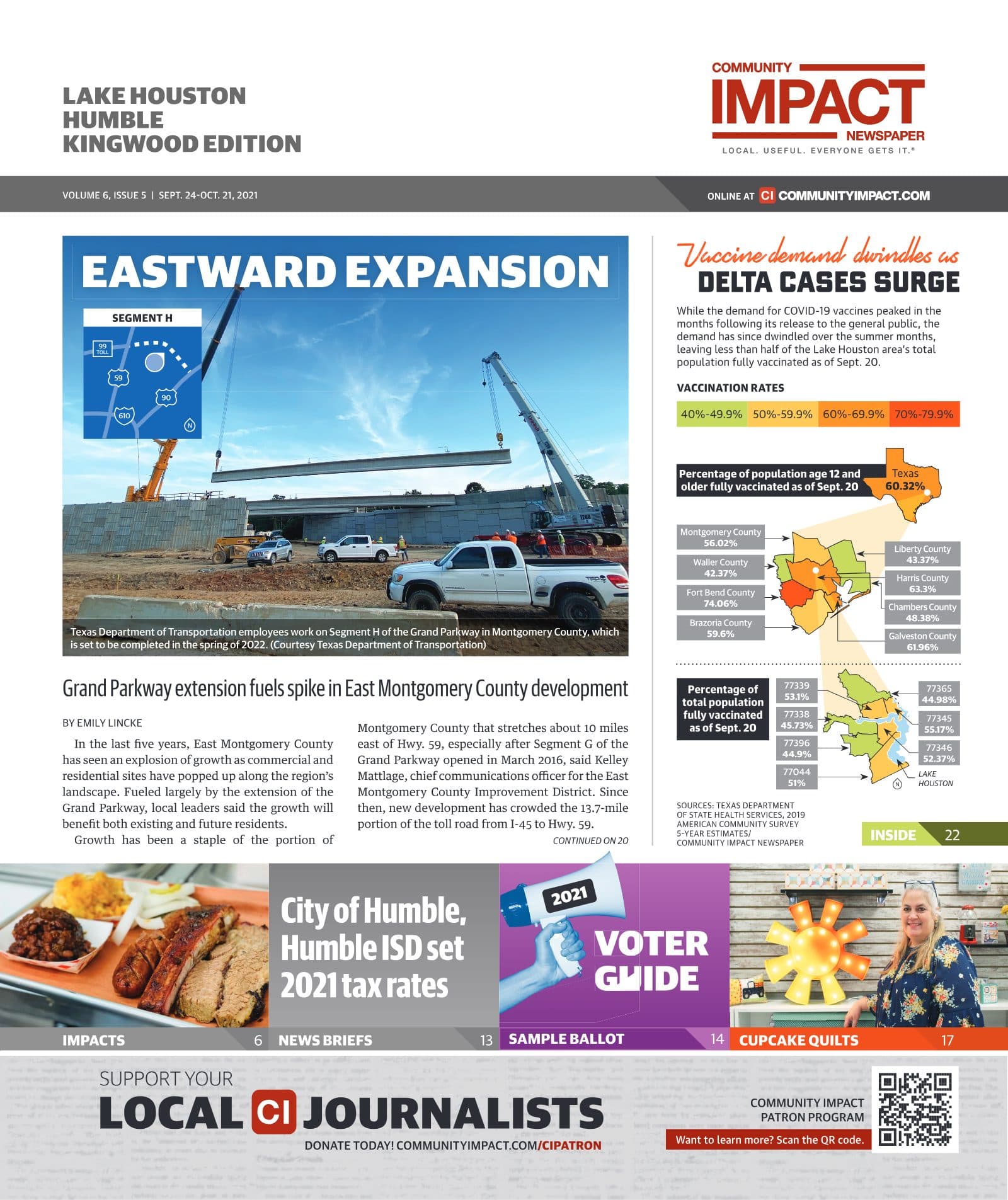 Lake Houston - Humble - Kingwood cover — September 2021