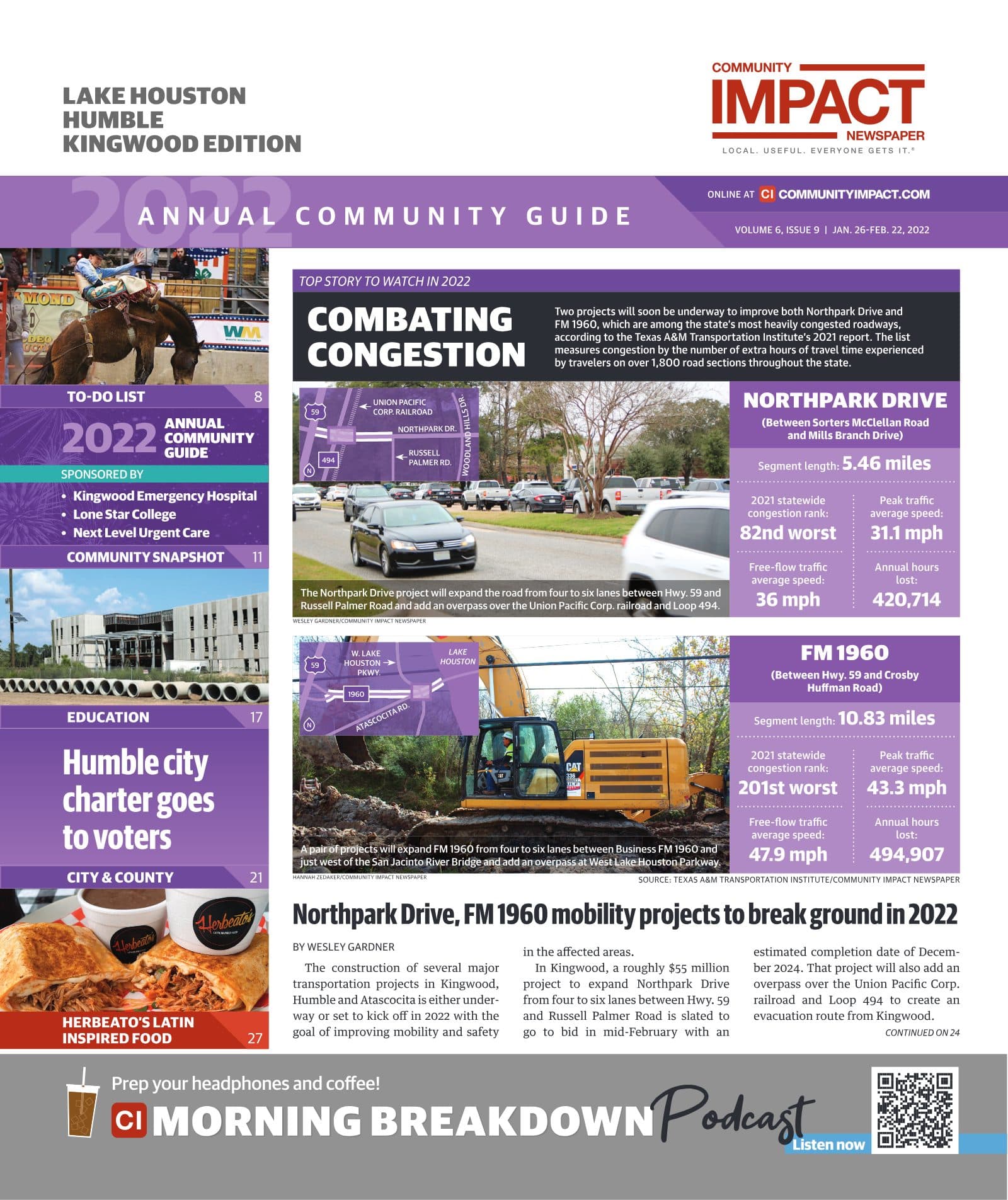 Lake Houston - Humble - Kingwood cover — January 2022