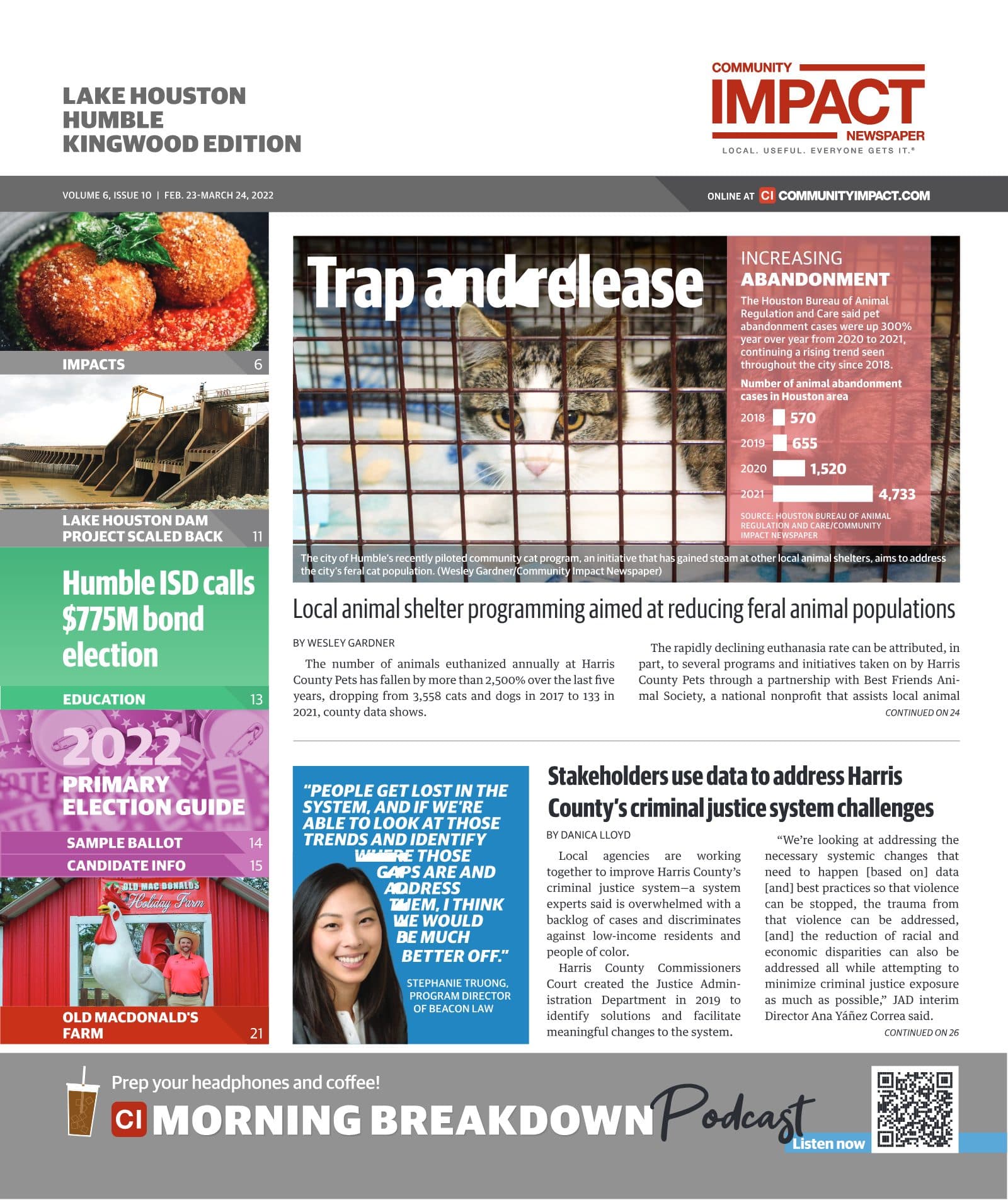Lake Houston - Humble - Kingwood cover — February 2022