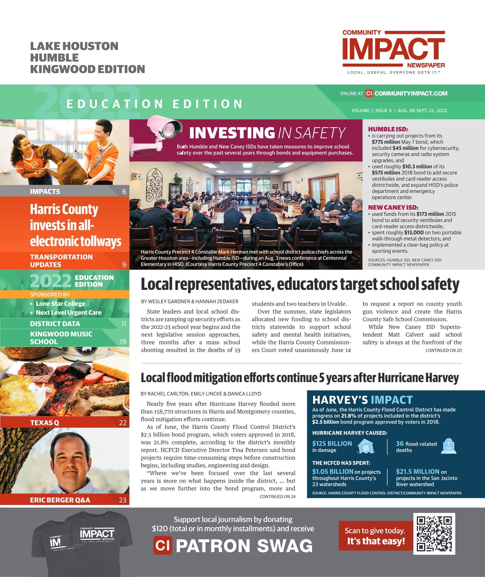 Lake Houston - Humble - Kingwood cover — August 2022