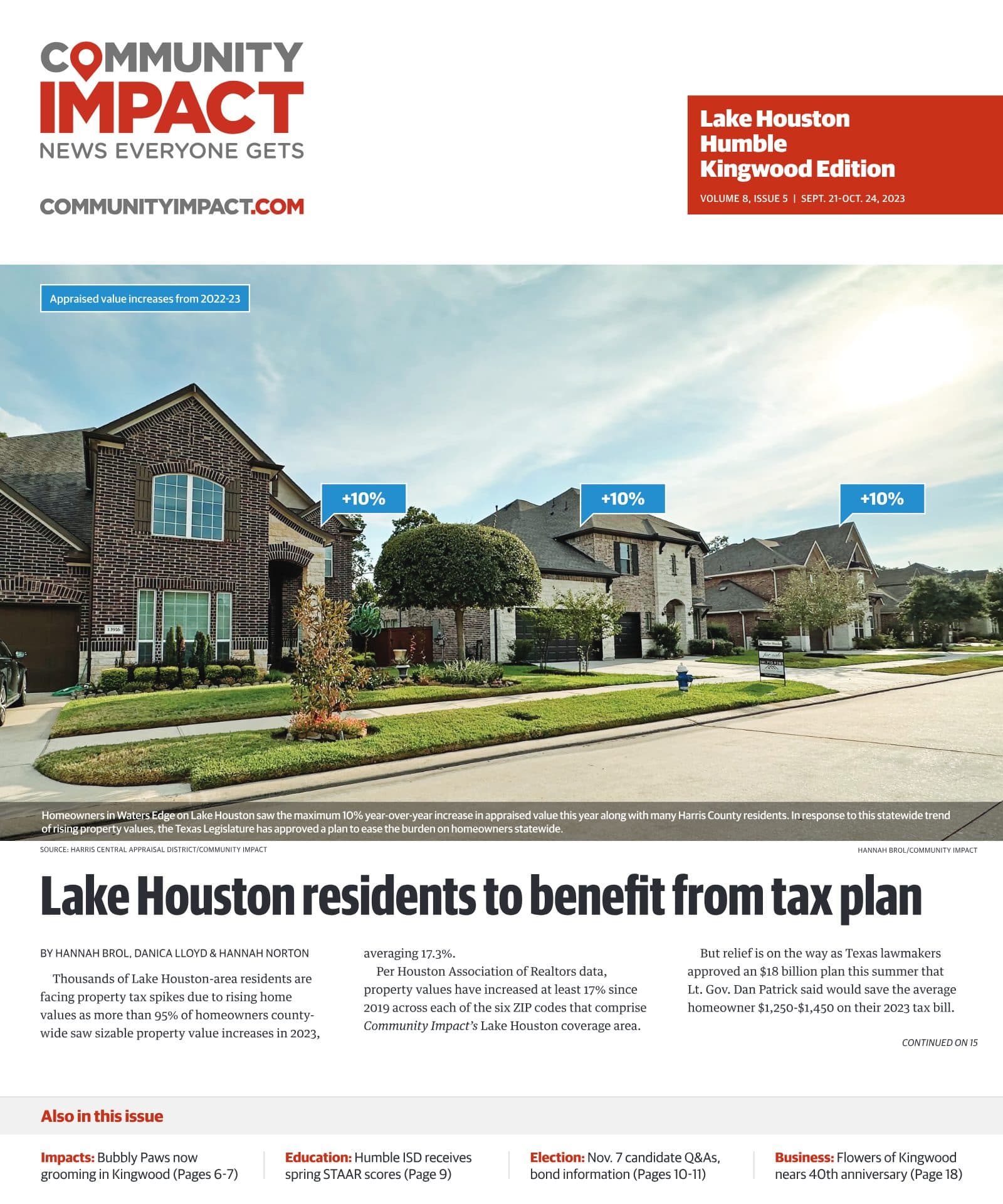 Lake Houston - Humble - Kingwood cover — September 2023