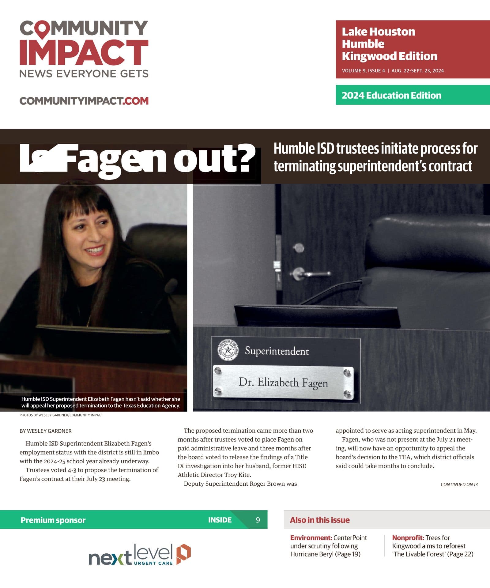 Lake Houston - Humble - Kingwood cover — August 2024