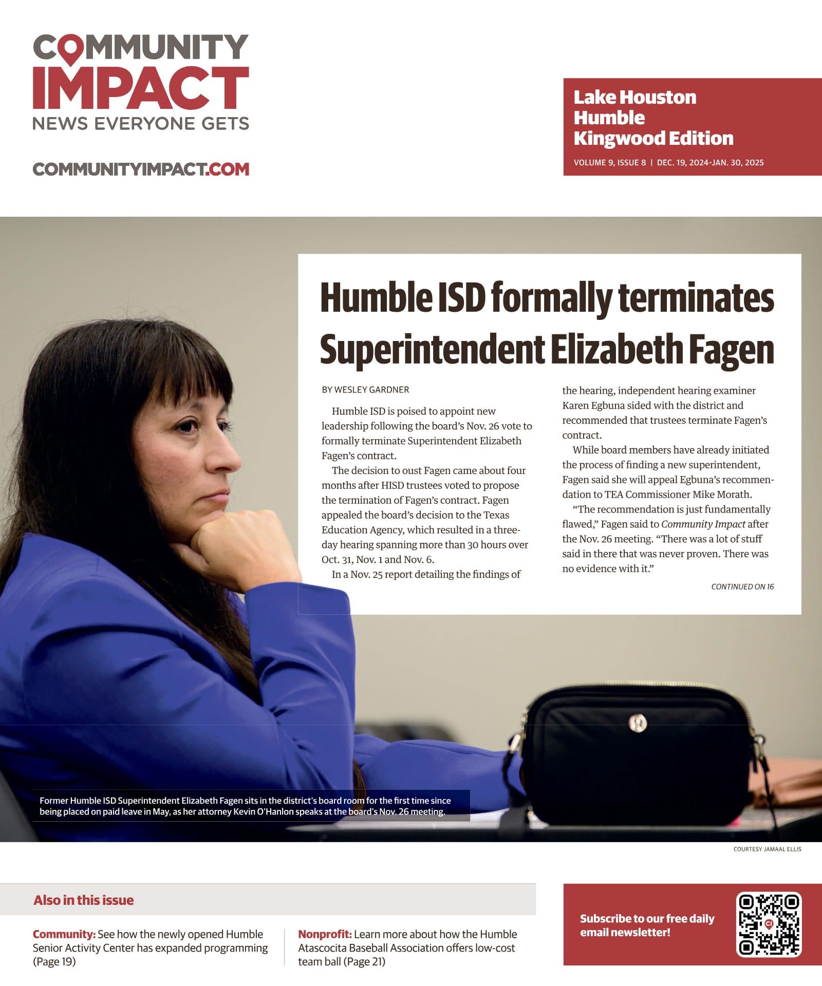 Lake Houston - Humble - Kingwood cover — December 2024