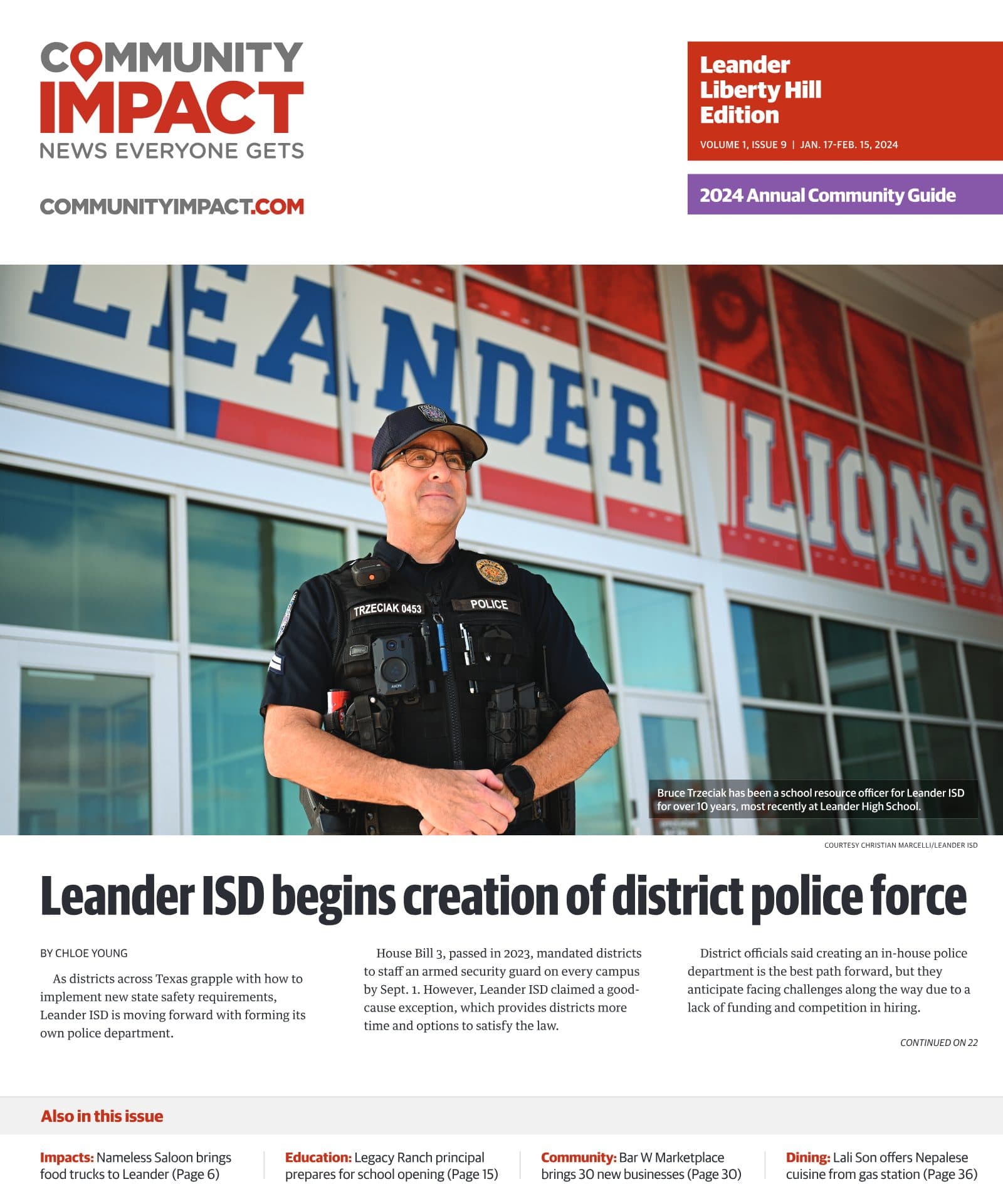 Leander - Liberty Hill cover — January 2024