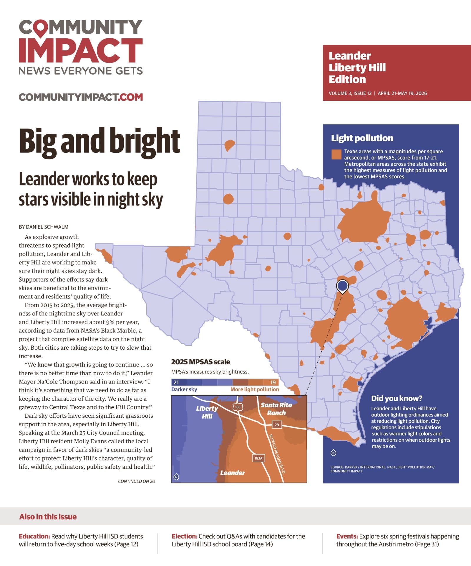 Leander - Liberty Hill cover — April 2026