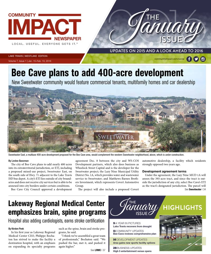 Lake Travis - Westlake cover — January 2016