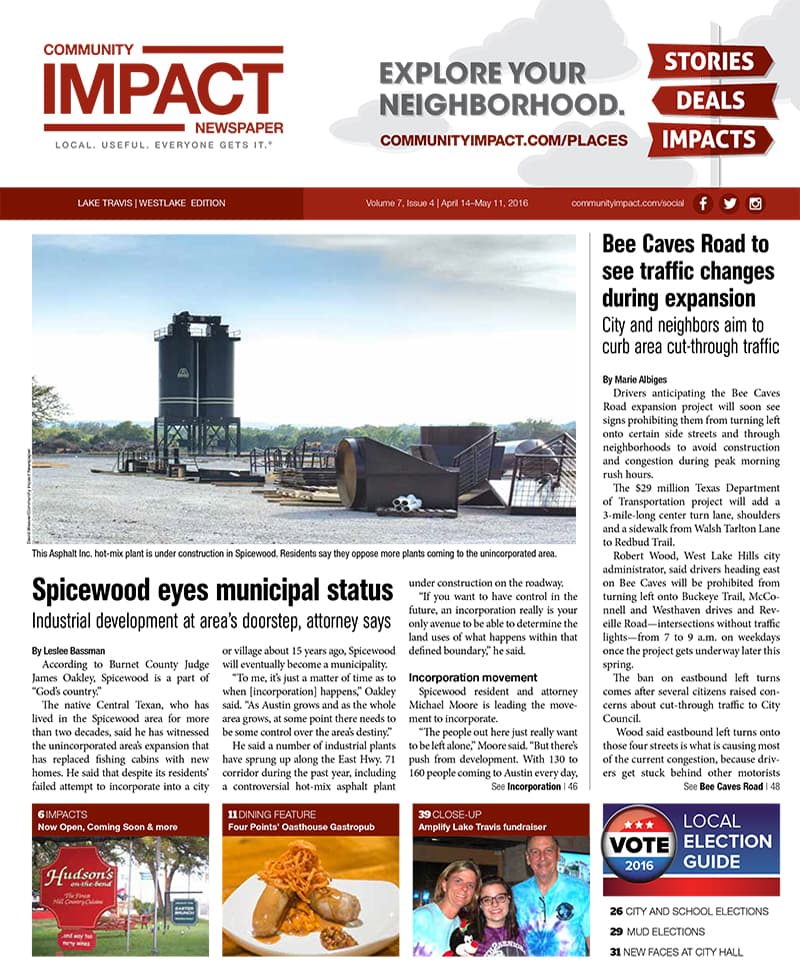 Lake Travis - Westlake cover — April 2016