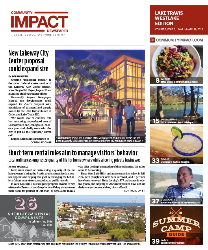 Lake Travis - Westlake cover — March 2018