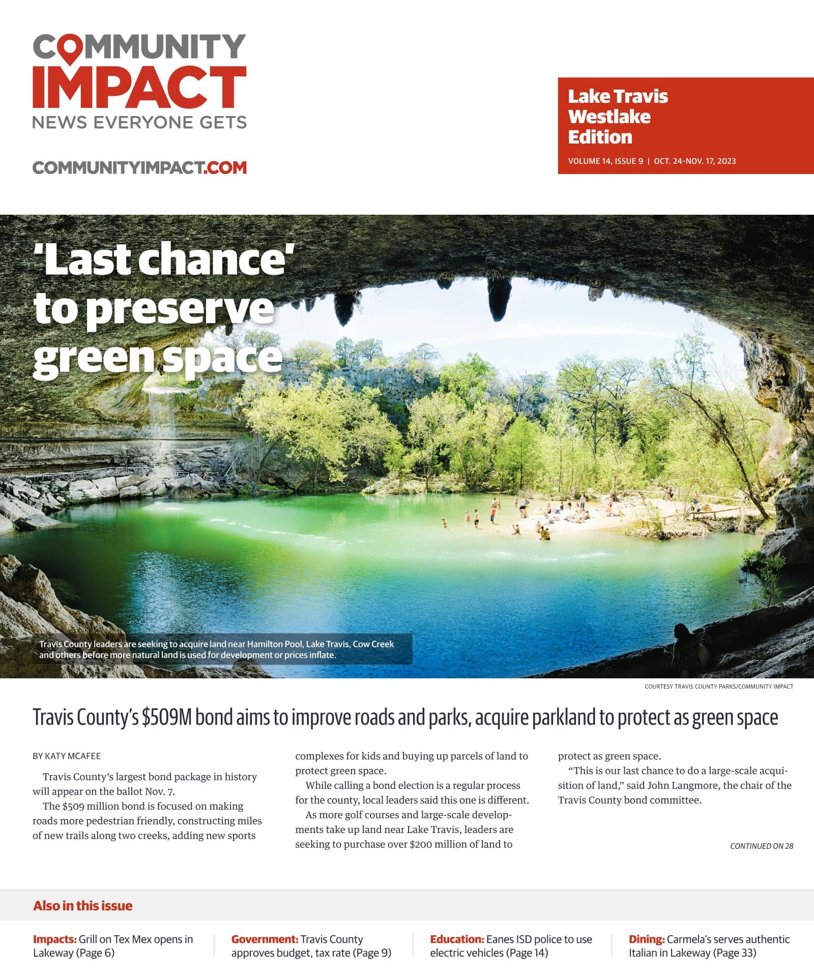 Lake Travis - Westlake cover — October 2023