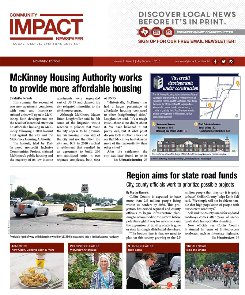 McKinney cover — May 2016