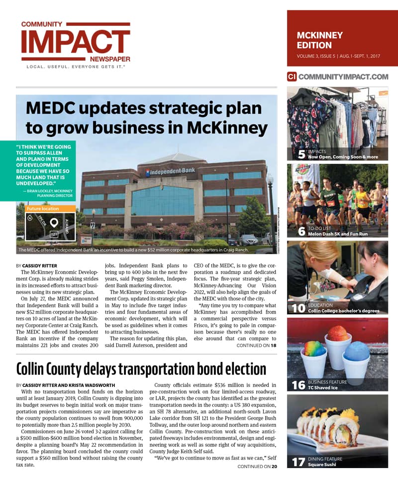 McKinney cover — August 2017