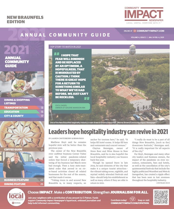 New Braunfels cover — January 2021