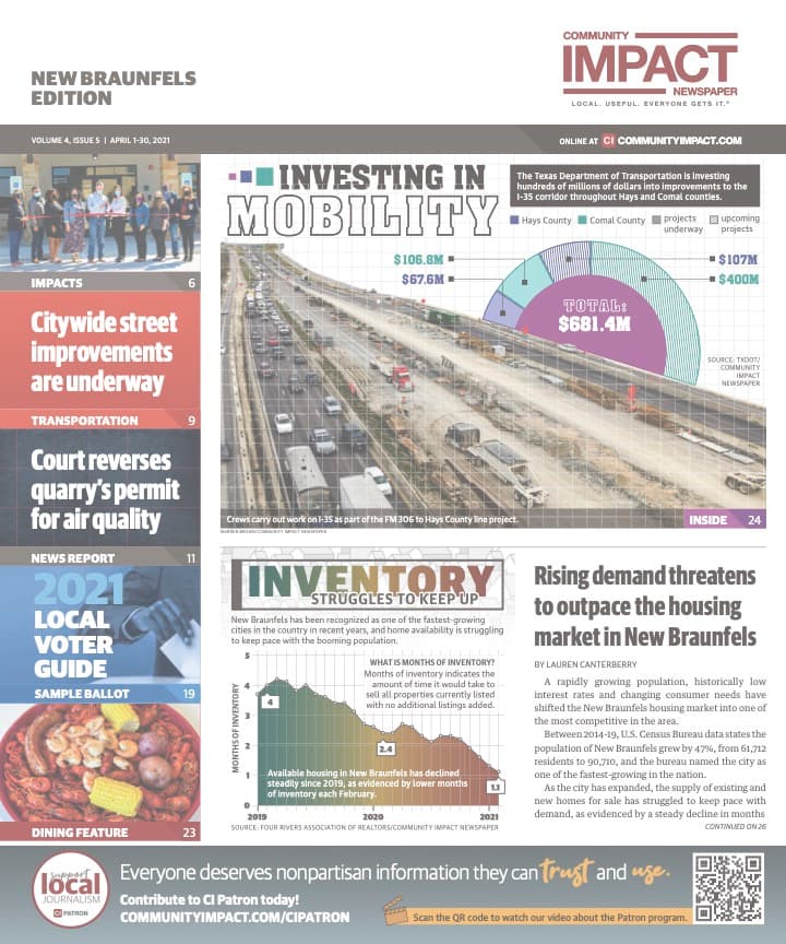 New Braunfels cover — April 2021