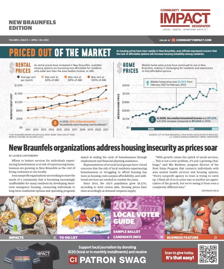 New Braunfels cover — April 2022