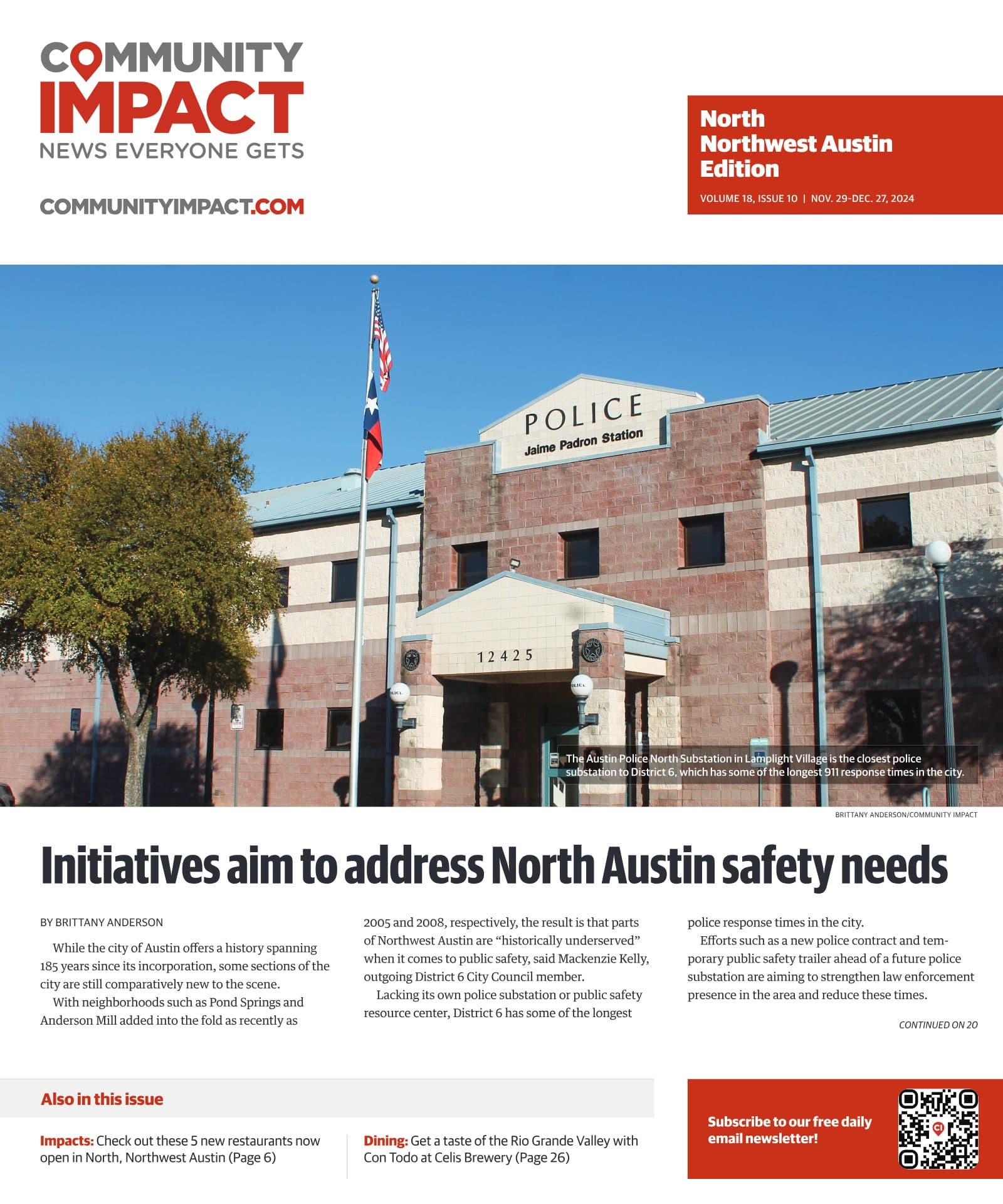 Northwest Austin cover — November 2024
