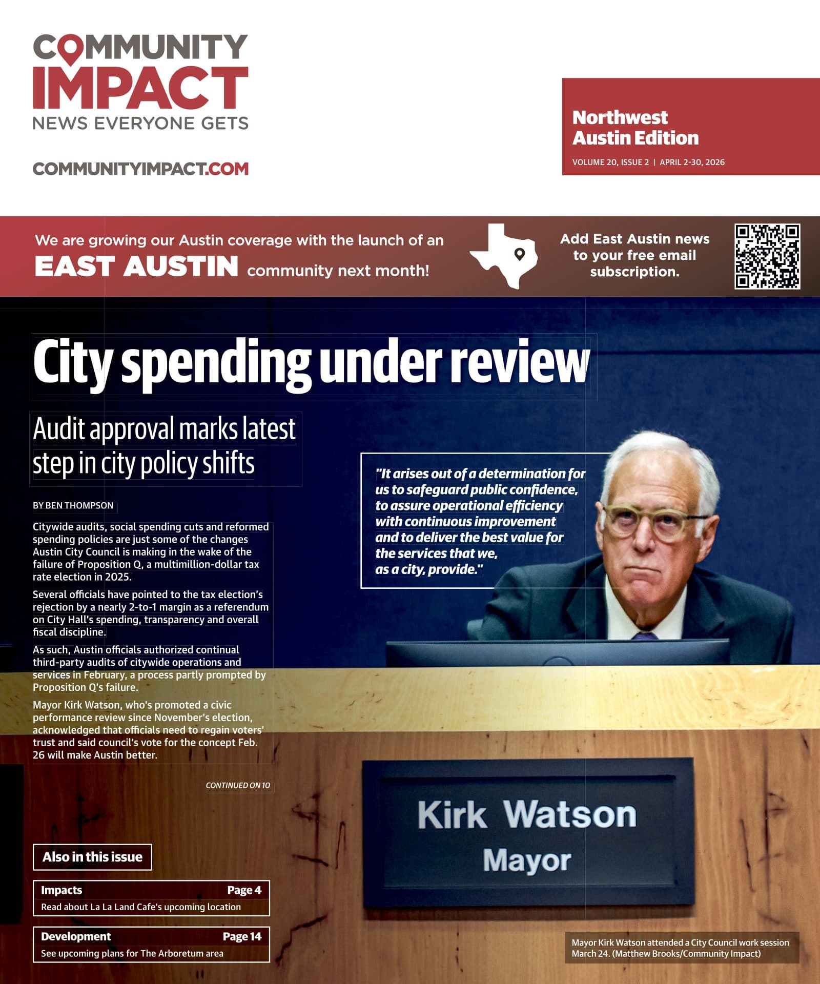 Northwest Austin cover — March 2026