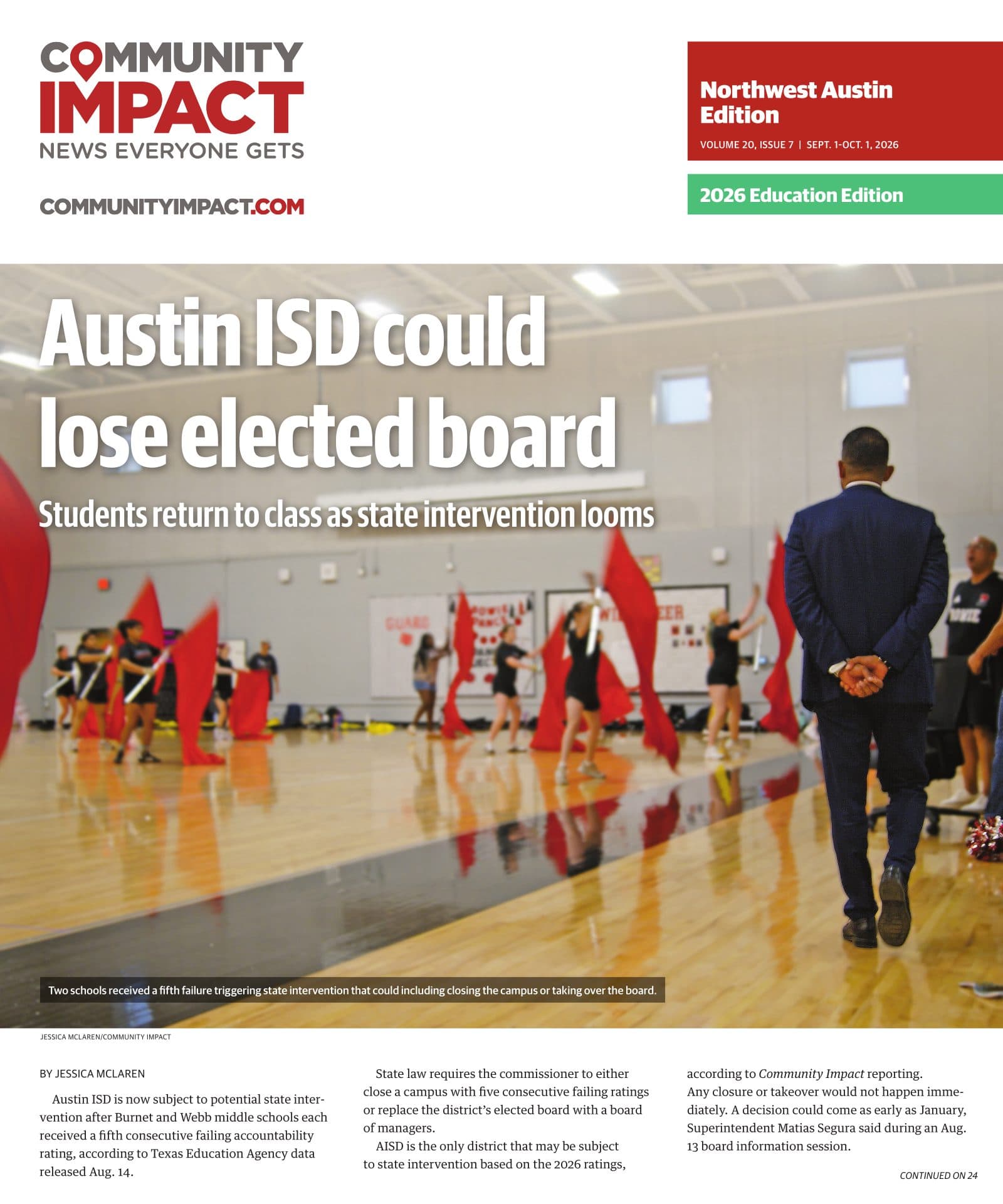 Northwest Austin cover — August 2026