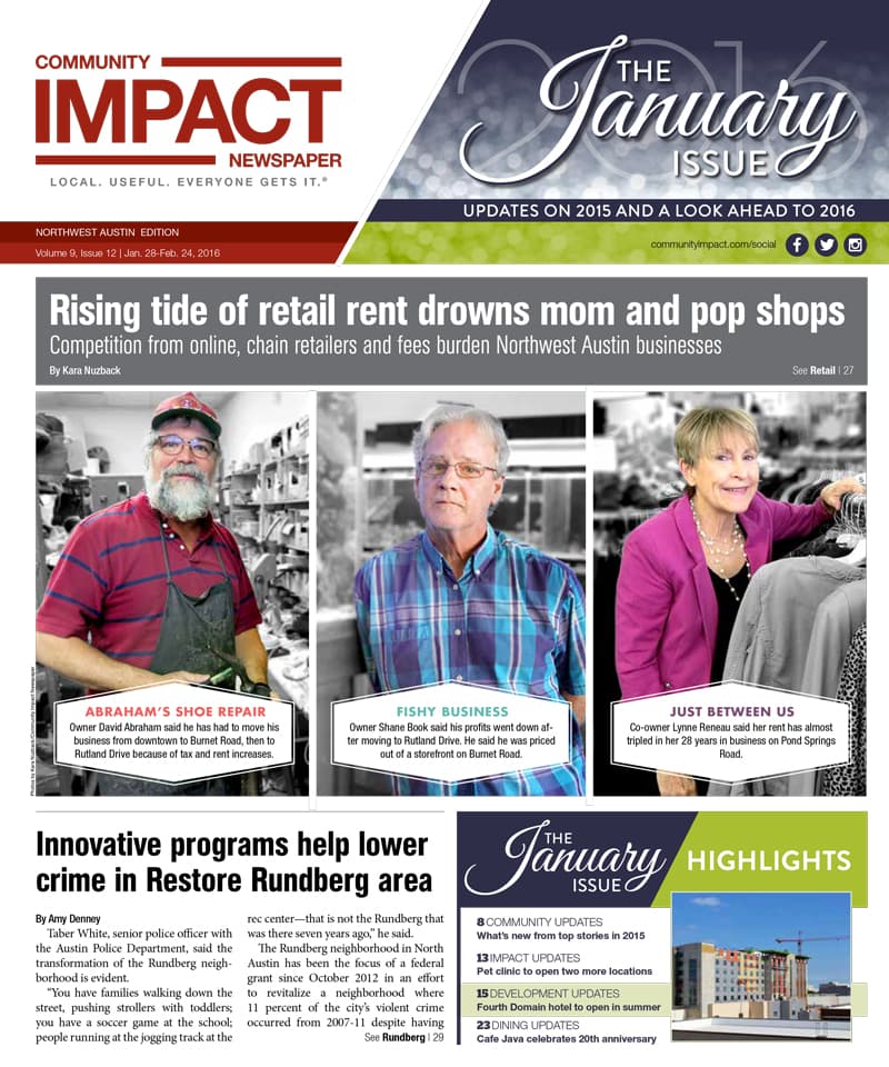 Northwest Austin cover — January 2016