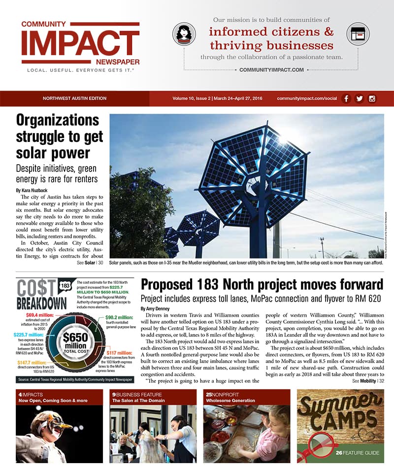 Northwest Austin cover — March 2016