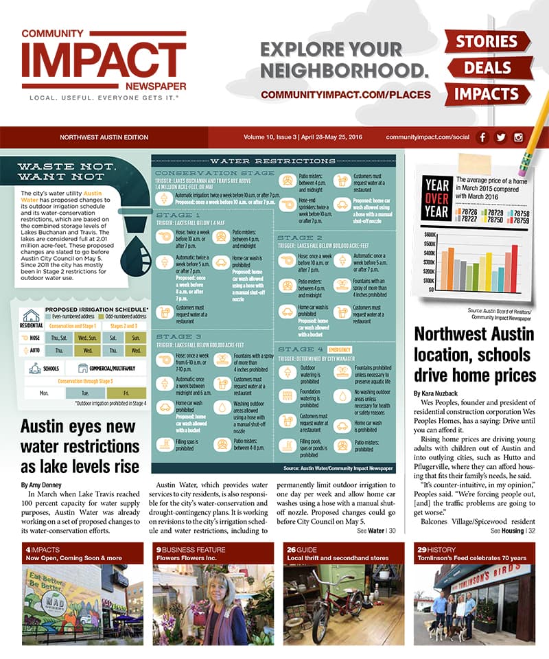 Northwest Austin cover — April 2016