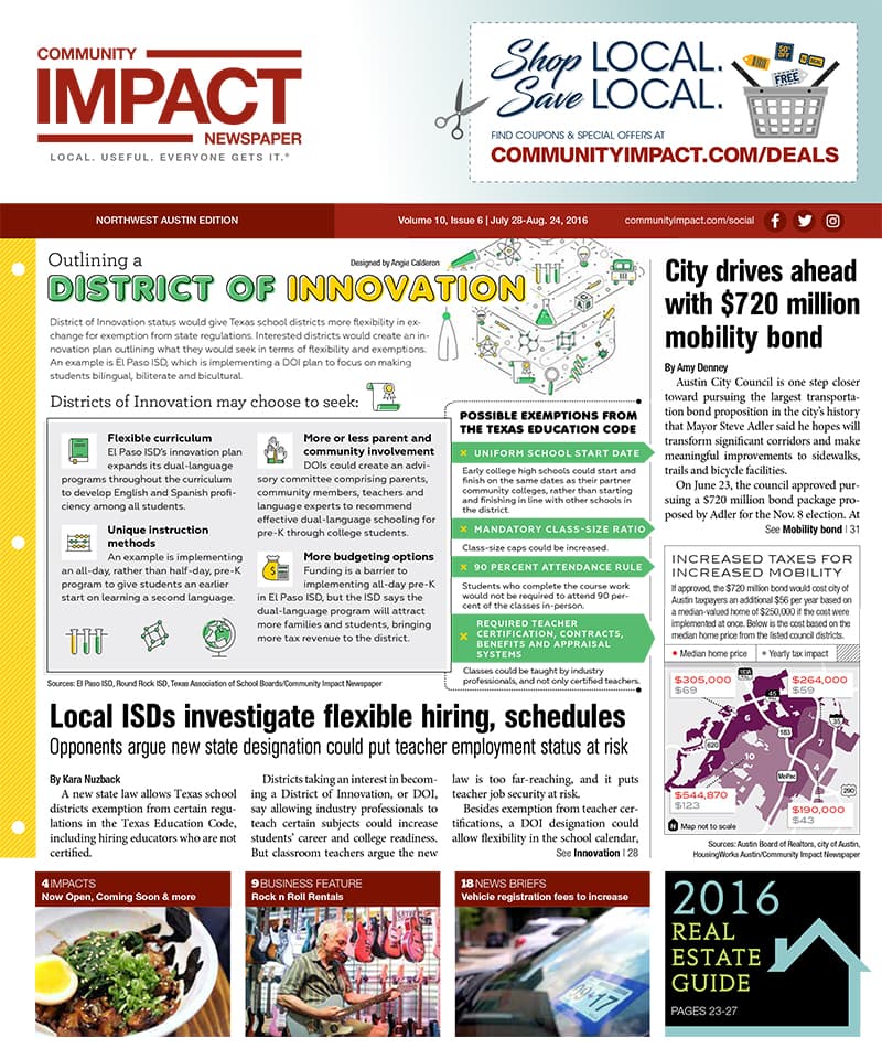 Northwest Austin cover — July 2016