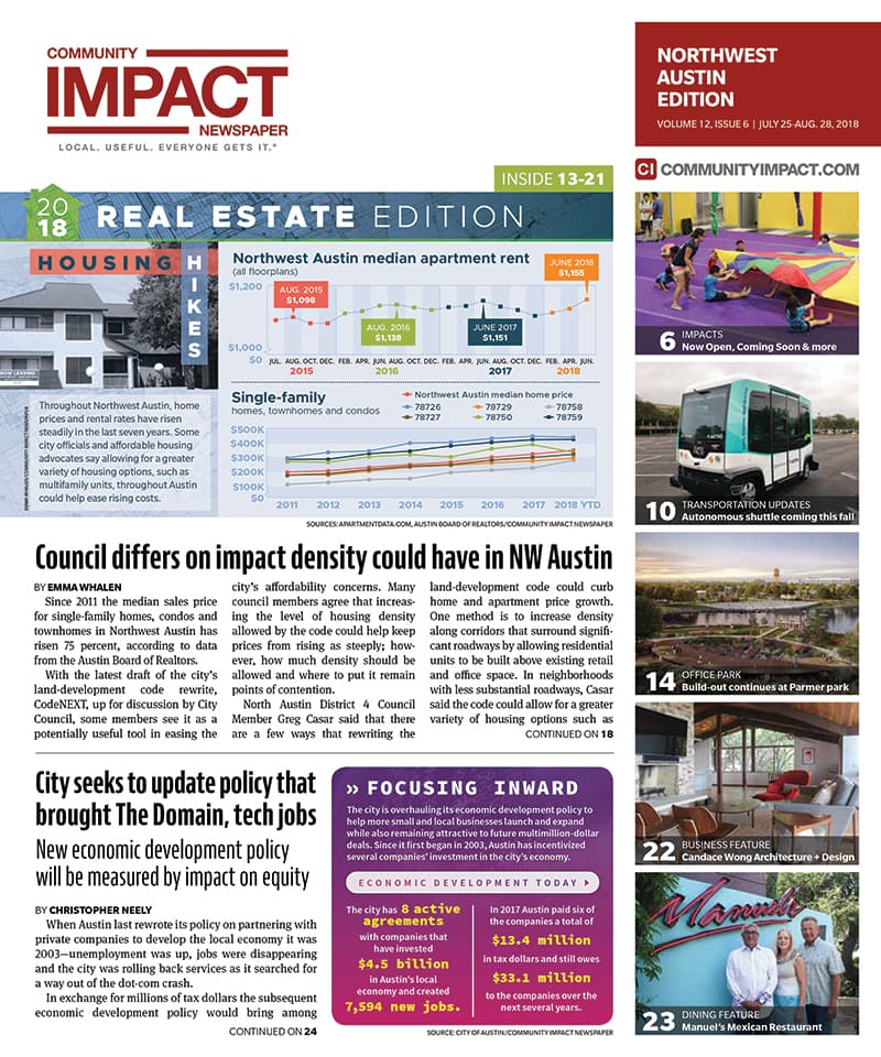 Northwest Austin cover — July 2018