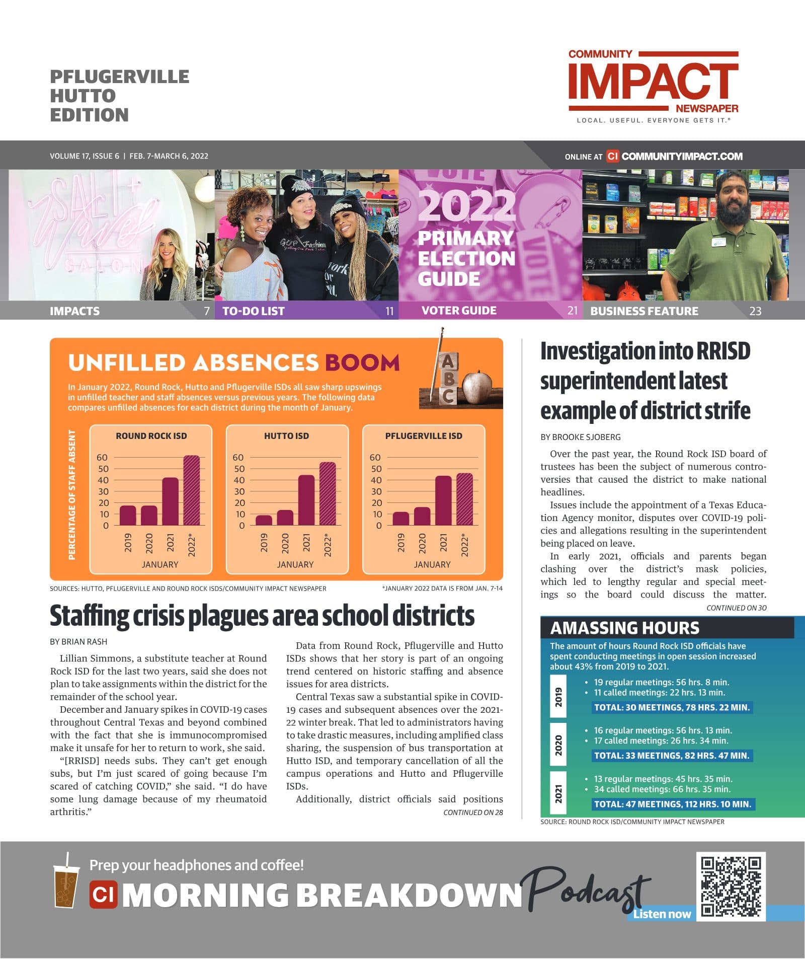 Pflugerville - Hutto cover — February 2022