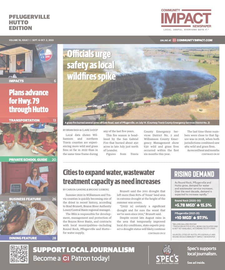 Pflugerville - Hutto cover — September 2022
