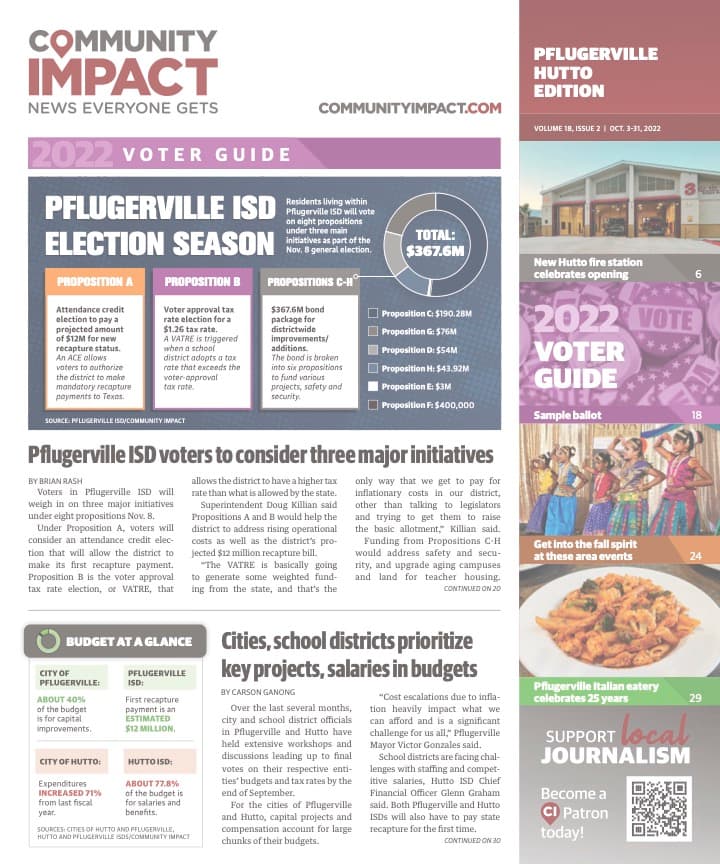 Pflugerville - Hutto cover — October 2022