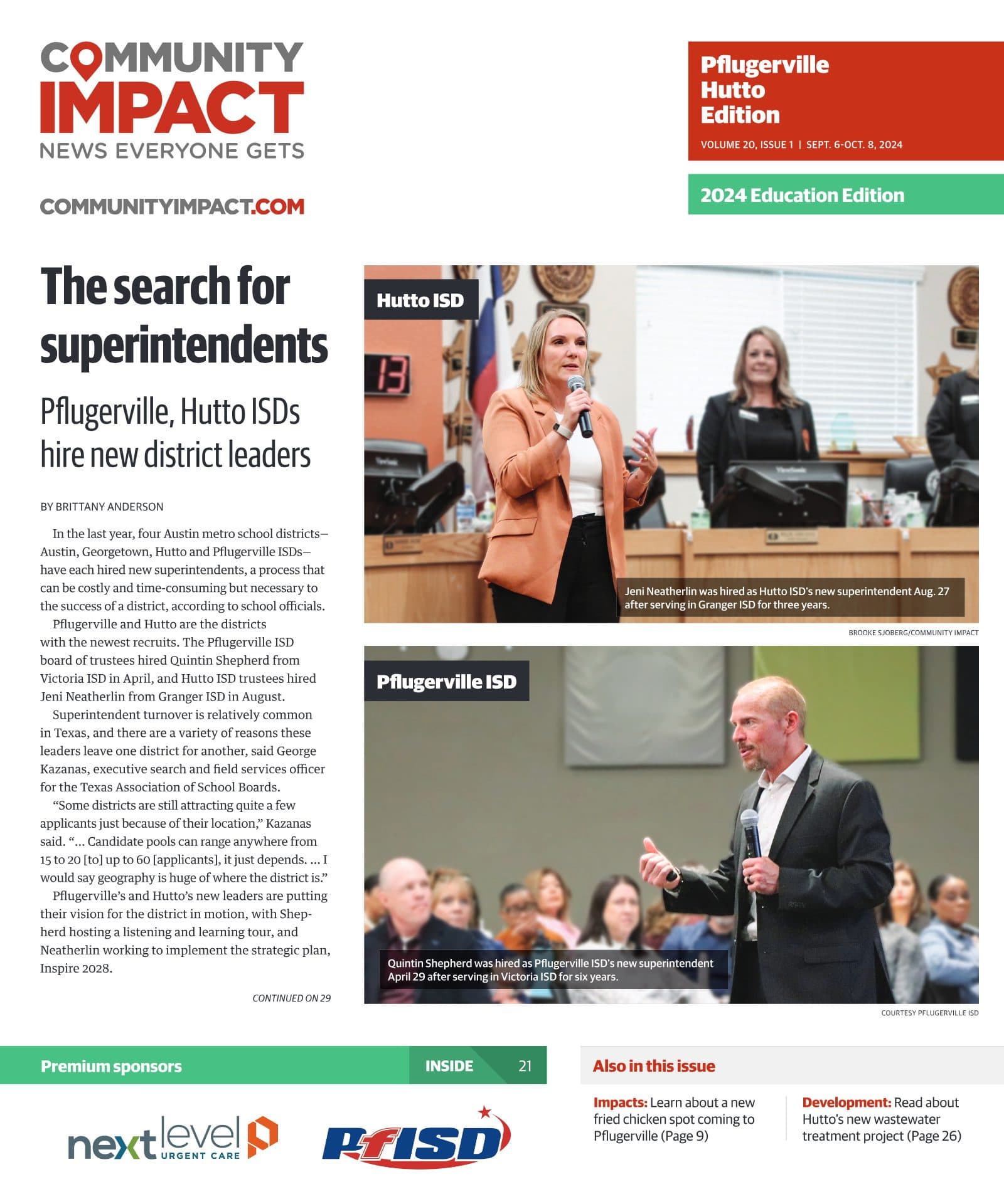 Pflugerville - Hutto cover — September 2024