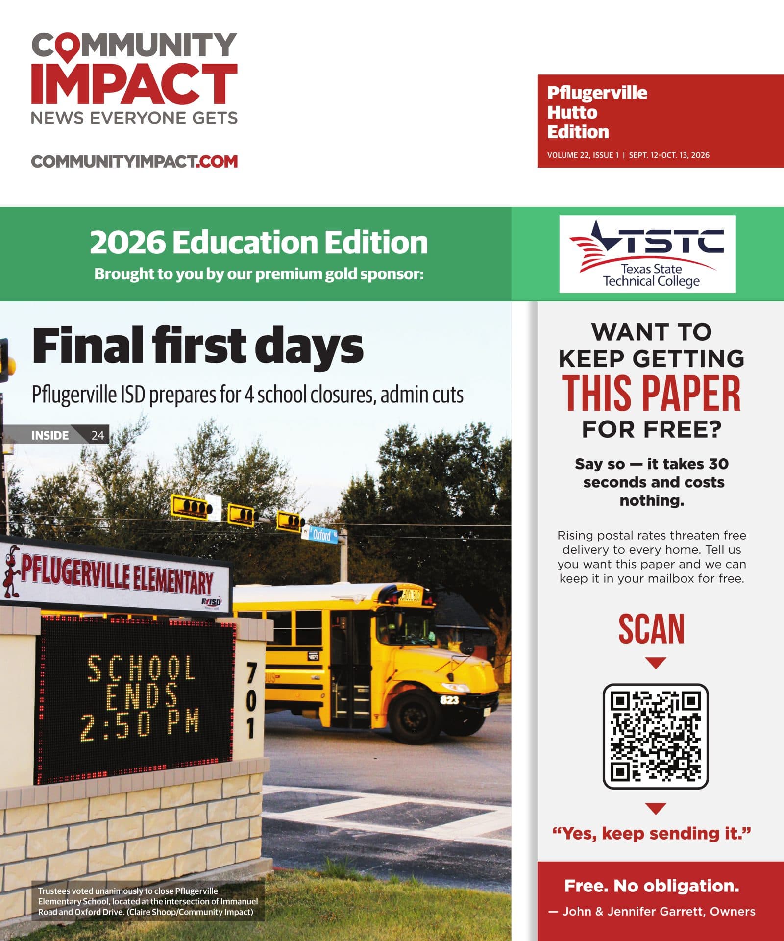 Pflugerville - Hutto cover — September 2026