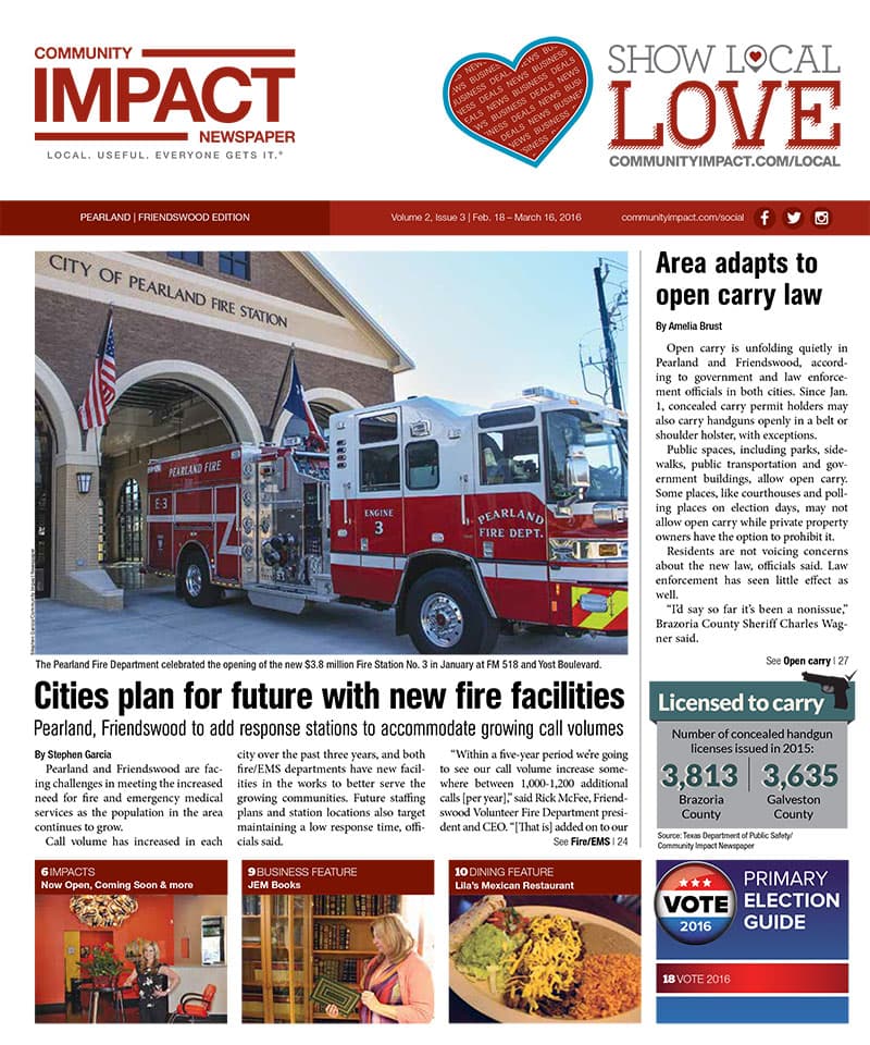 Pearland - Friendswood - Manvel cover — February 2016