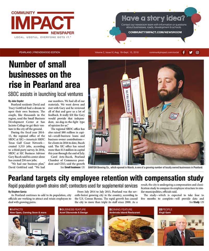 Pearland - Friendswood - Manvel cover — August 2016