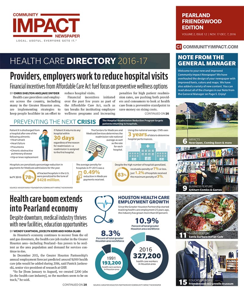 Pearland - Friendswood - Manvel cover — November 2016