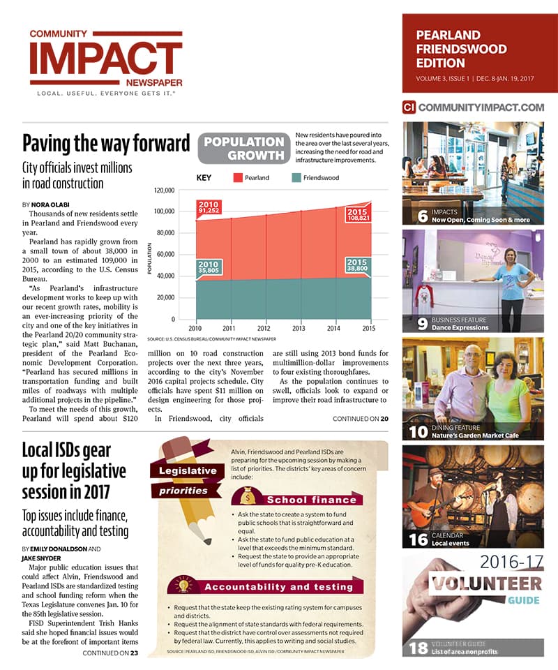 Pearland - Friendswood - Manvel cover — December 2016