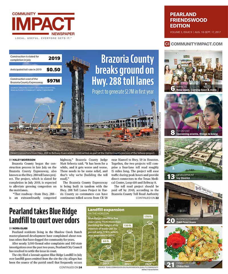 Pearland - Friendswood - Manvel cover — August 2017