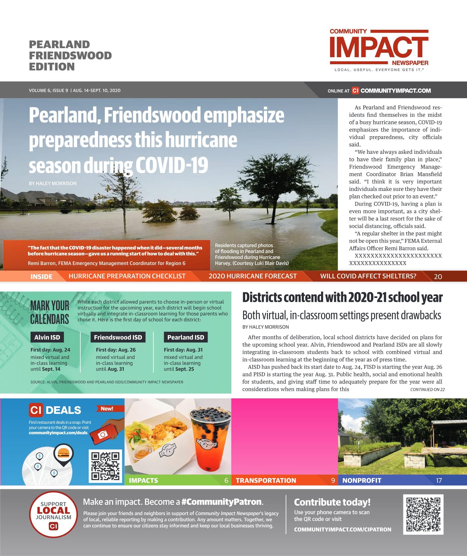 Pearland - Friendswood - Manvel cover — August 2020