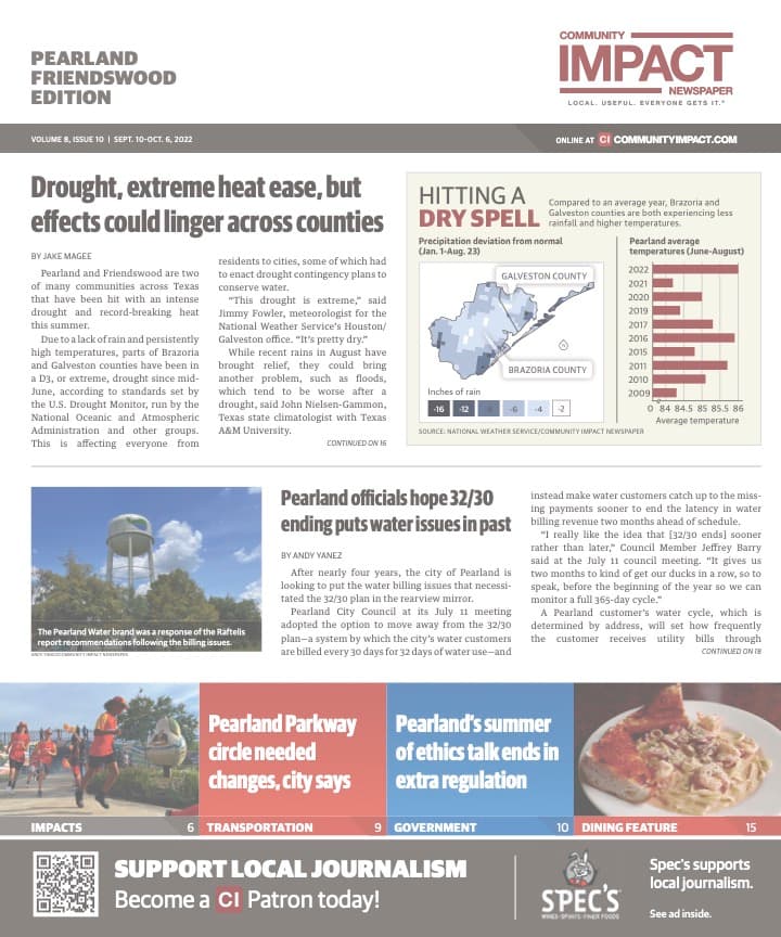 Pearland - Friendswood - Manvel cover — September 2022